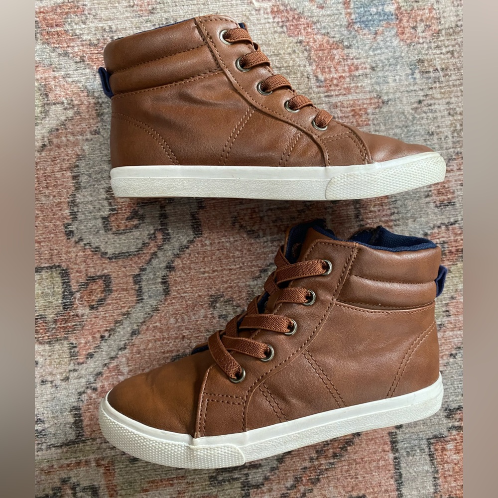 Cat & Jack Boys Brown High-Top Boots - size toddler 11